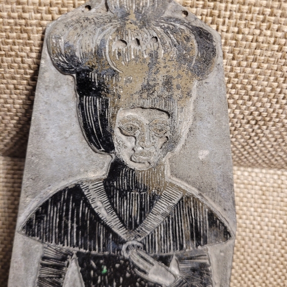 COPY - Antique Metal Printing Church Door Finger Plates Set of 2 Signed Medieva… - Picture 5 of 9